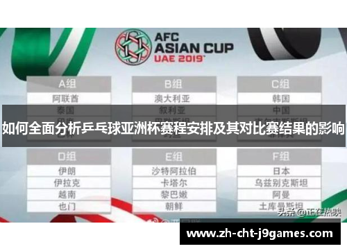 如何全面分析乒乓球亚洲杯赛程安排及其对比赛结果的影响